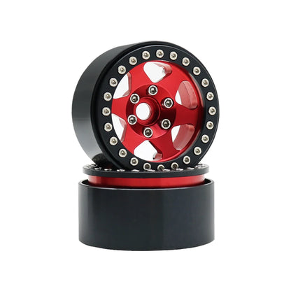 1.9" Metal 6-Spoke Beadlock Wheel Rim for 1/10 RC Crawler TRX4 SCX10 Capra D90 - EXPROTAS