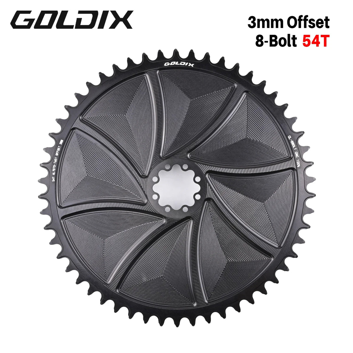 Narrow Wide Chainring 3mm Offset Goldix Direct Mount for 8Bolt Crankset