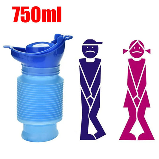 750ml Adult Urinal Portable Travel Pee Bottle for Women Kids Camping Car