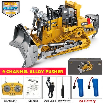 4WD RC Remote Control Excavator Truck Crawler Bulldozer Toy Vehicle
