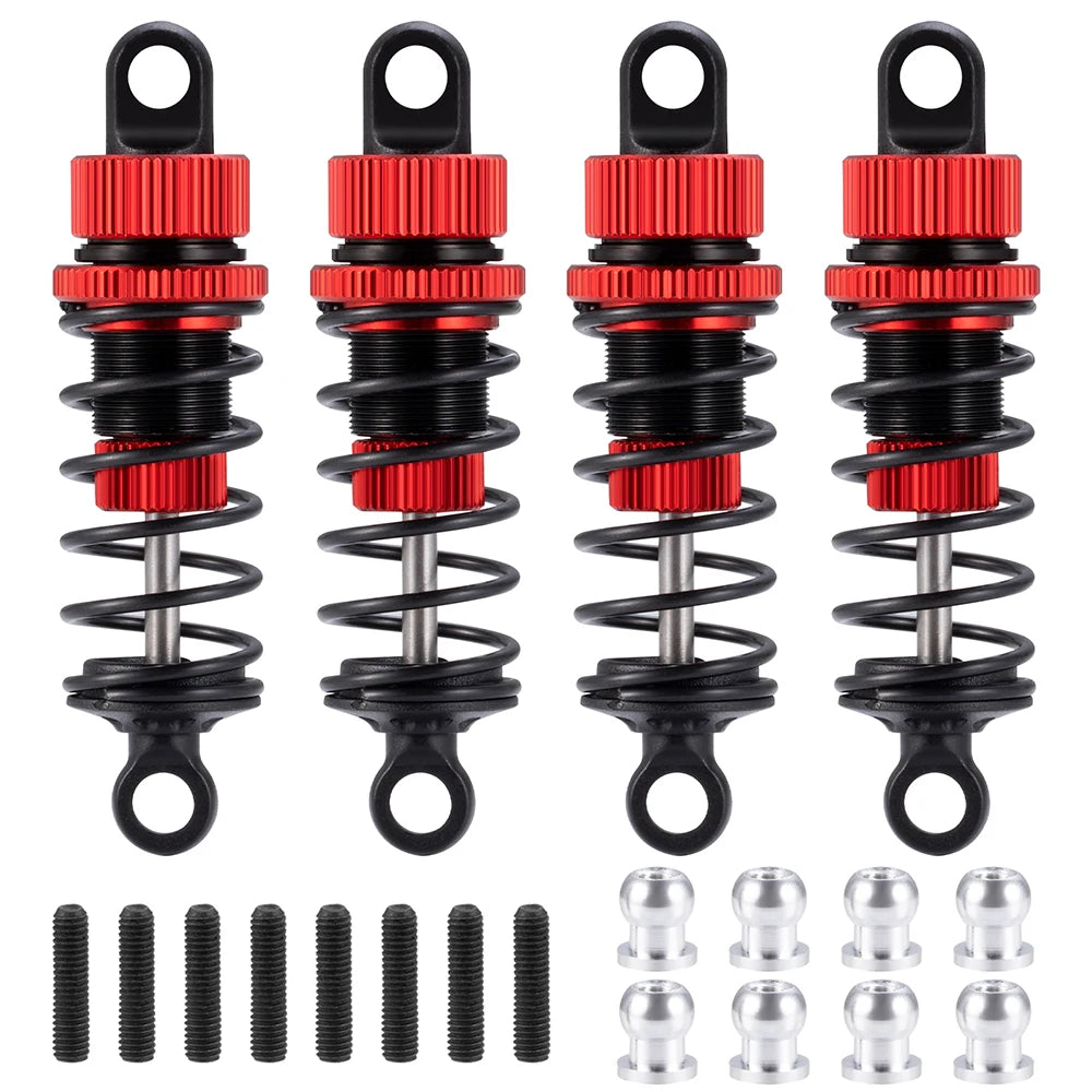 4PCS RC Shock Absorber Alloy Oil Dampers for Tamiya TT02 1/10 Car Parts