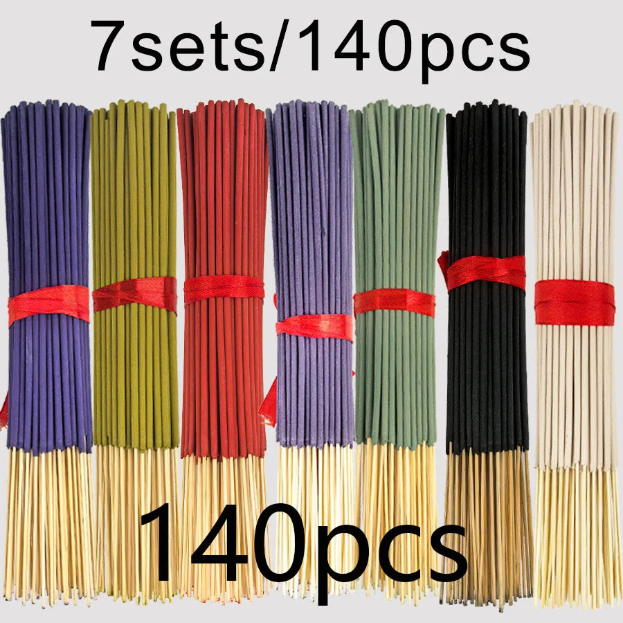 140 Incense Sticks Set with 20 Sticks Each - Rose, Lavender, Sandalwood