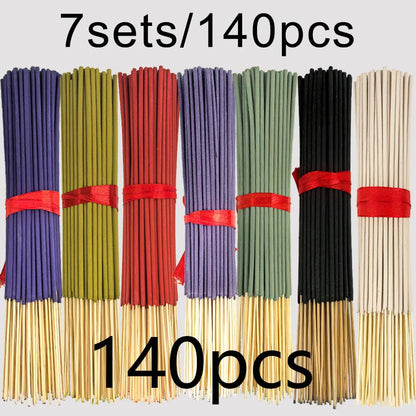140 Incense Sticks Set with 20 Sticks Each - Rose, Lavender, Sandalwood