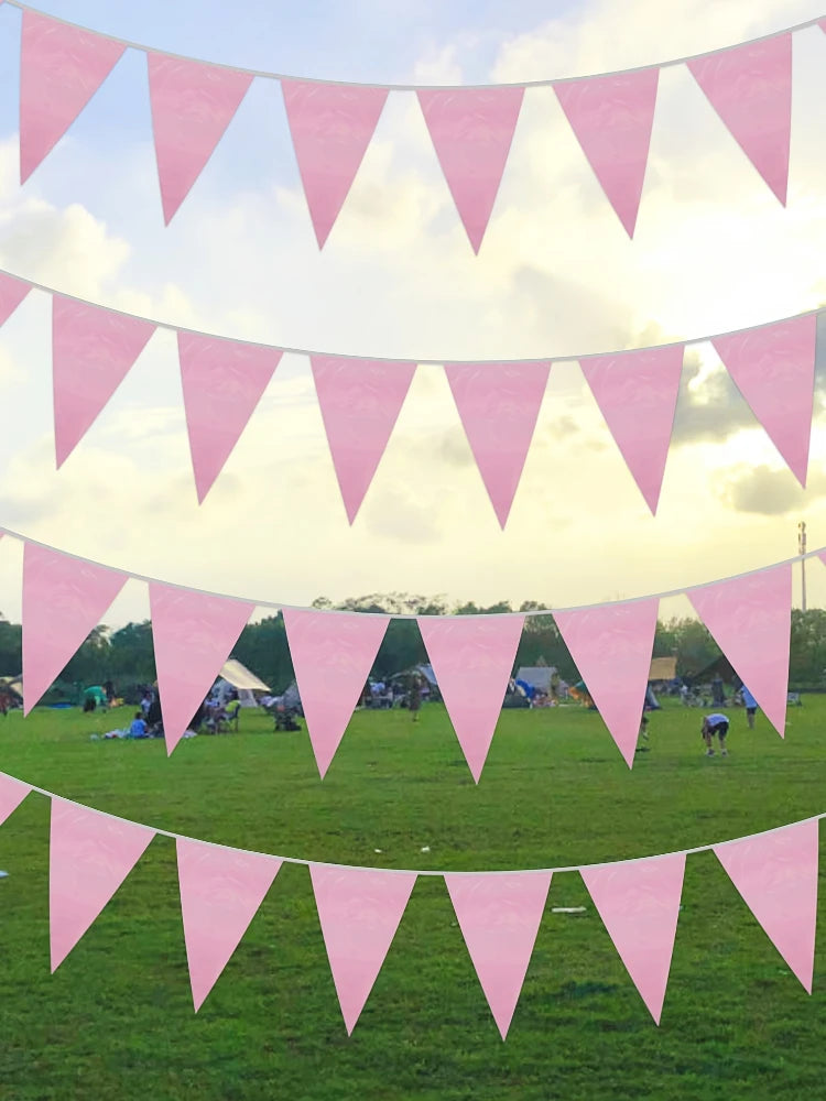 33ft Pennant Banner Flag 20Pcs Triangle Bunting Party Decoration Blue