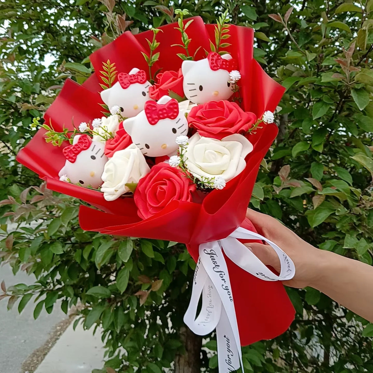Pooh Bear Bouquet Plush Doll for Wedding Graduation Birthday Christmas