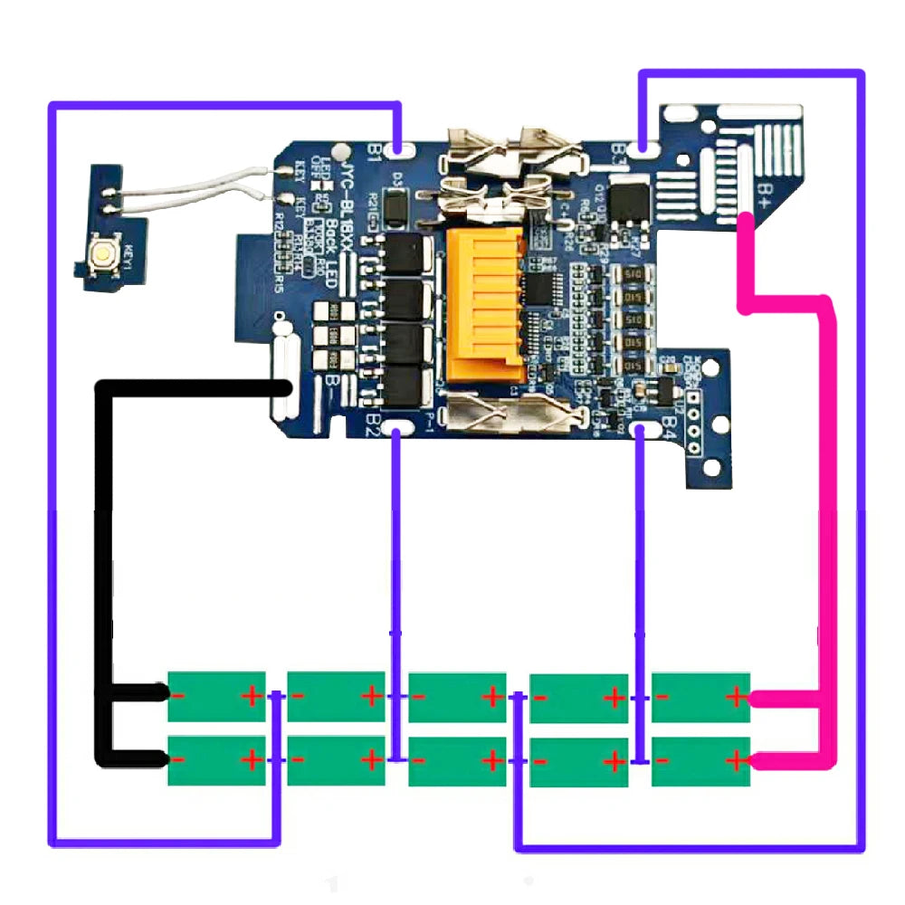 Li-ion Battery BMS PCB Protection Board for Makita 18V BL1830 BL1860