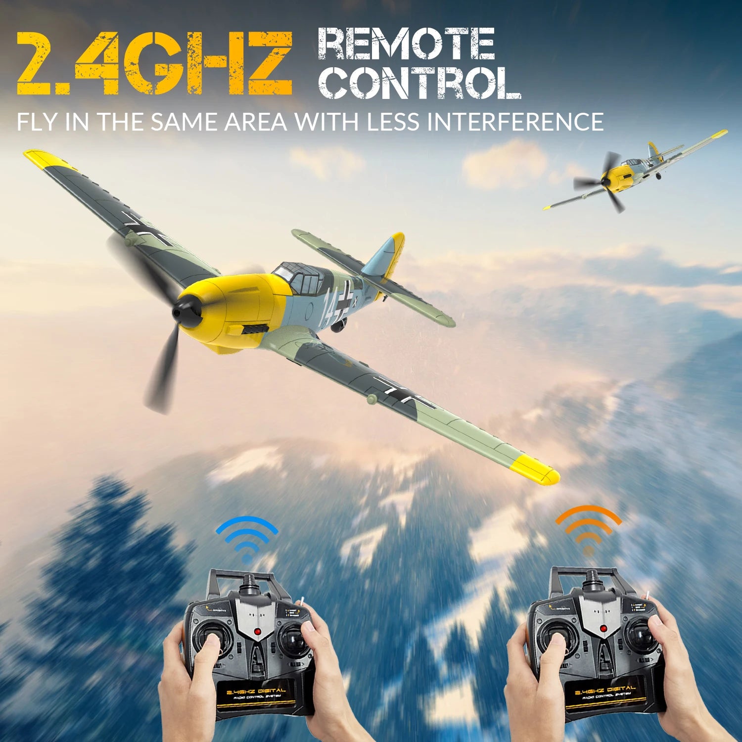 BF109 RC Plane 2.4G 4CH 400mm Wingspan One-key Aerobatic Remote Control Aircraft  RTF 761-11 EPP Foam RC Fighter-EXPROTAS