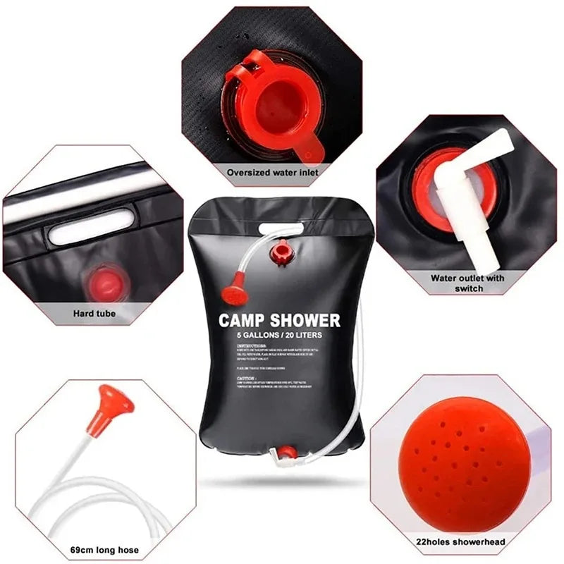 Outdoor Camping Shower Water Bag Folding Picnic Water Storage Container