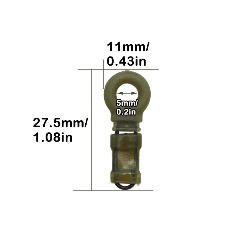 10 Sets Carp Fishing Rig Rings Clips Quick Change Swivel Links Tackle Kit