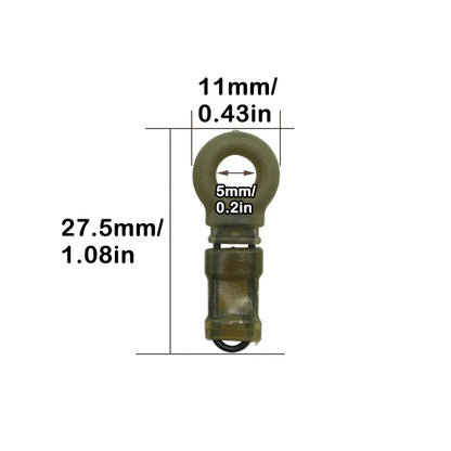 10 Sets Carp Fishing Rig Rings Clips Quick Change Swivel Links Tackle Kit