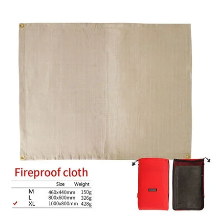 Outdoor Camping Fireproof Cloth BBQ Insulation Mat Flame Retardant Fiberglass Pad