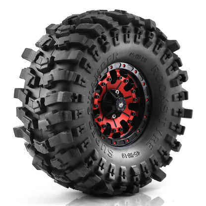 Milky White Soft Rubber 1.9 Wheel Tires 118*45MM for 1:10 RC Crawler Car Axial SCX10 90046 AXI03007 TRX4 RBX10M