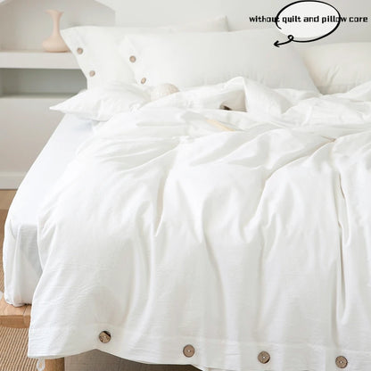 3pcs Double Duvet Cover King Size 100% Cotton Bedding Quilt Covers 220x240