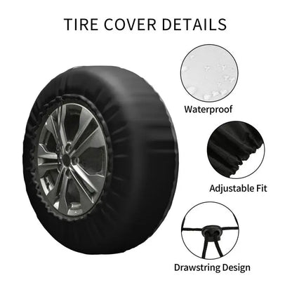 Military Tactical Skull Star Spare Tire Cover Dust-Proof Wheel Tire Cover Protector for Jeep SUV RV Trailer Car 14 15 16 17 Inch-EXPROTAS