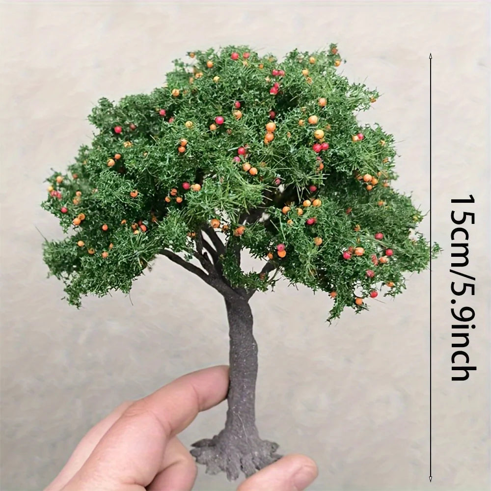 1pc Realistic Fruit Tree Miniature Trees Model Decoration for Sand Table