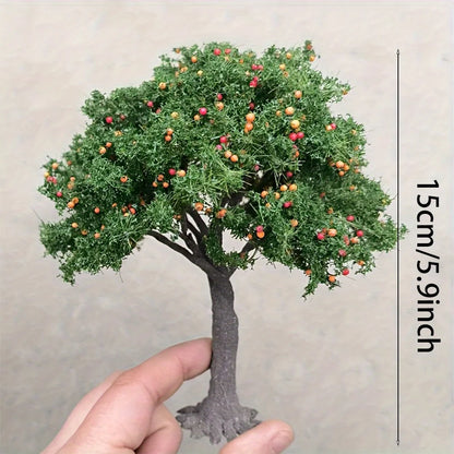 1pc Realistic Fruit Tree Miniature Trees Model Decoration for Sand Table