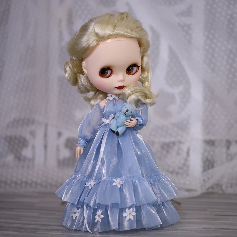 ICY DBS Blythe Doll White Skin Joint Body Colourful Hair Matte Face DIY Dress Up