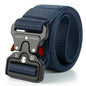 Men's Buckle Tactical Belt Red Ears Plastic Multifunctional Military Canvas