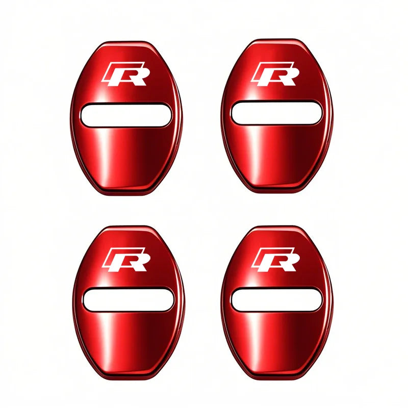 4Pcs Car Door Lock Cover Protective Buckle Sticker for VW Golf MK6