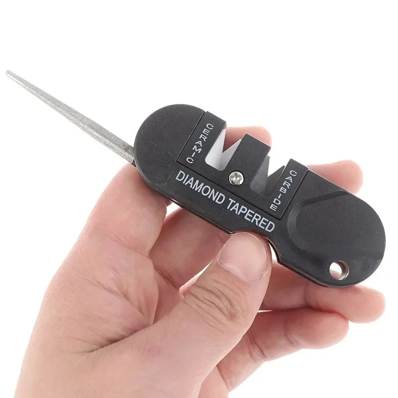 4-in-1 Tungsten Ceramic Carbide Knife Sharpener Portable Outdoor Camp Tool