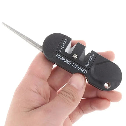 4-in-1 Tungsten Ceramic Carbide Knife Sharpener Portable Outdoor Camp Tool