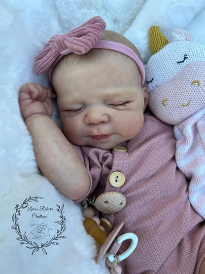 19-inch Newborn Baby Reborn Doll Pascale Soft Body Lifelike Cuddly 3D Skin