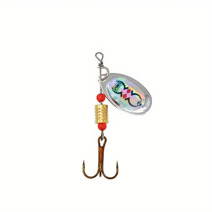 10pcs Treble Hook Spinner Lure Metal Bait Fishing Tackle for Bass