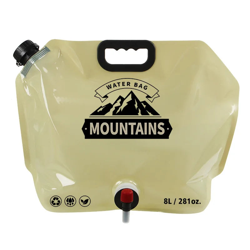 5L/10L Collapsible Water Storage Jug Bag for Camping Hiking Outdoor Use