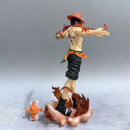 28cm Anime One Piece Ace Action Figure PVC Collectible Model Toy