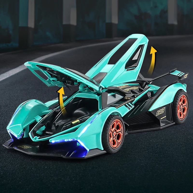 1:32 Simulation LAMBO V12 GT Alloy Sport Cars Toy Diecasts Vehicles Metal Model Car Decoration For Man And Kids Gift Boy Toy-EXPROTAS