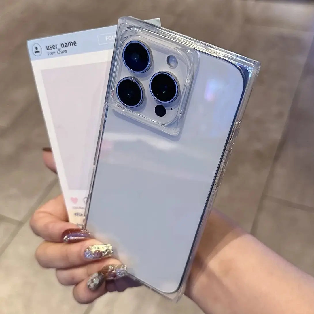 Fluorescent Clear Shockproof Case for iPhone 11-17 Air Pro Max Crystal Cover