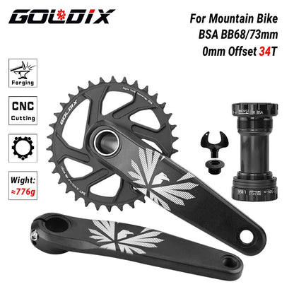 GOLDIX MTB Direct Mount Crankset 0mm Offset 170/175mm for 30–38T Chainring - EXPROTAS