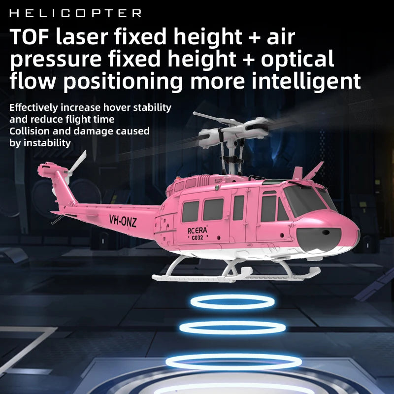 C032 RC Helicopter 2.4G 6CH Brushless Gyro Altitude Hold Optical Flow Drone