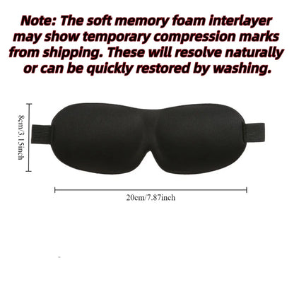 3D Eye Cover Mask Soft Blindfold Sleeping Aid Travel Blackout Padded