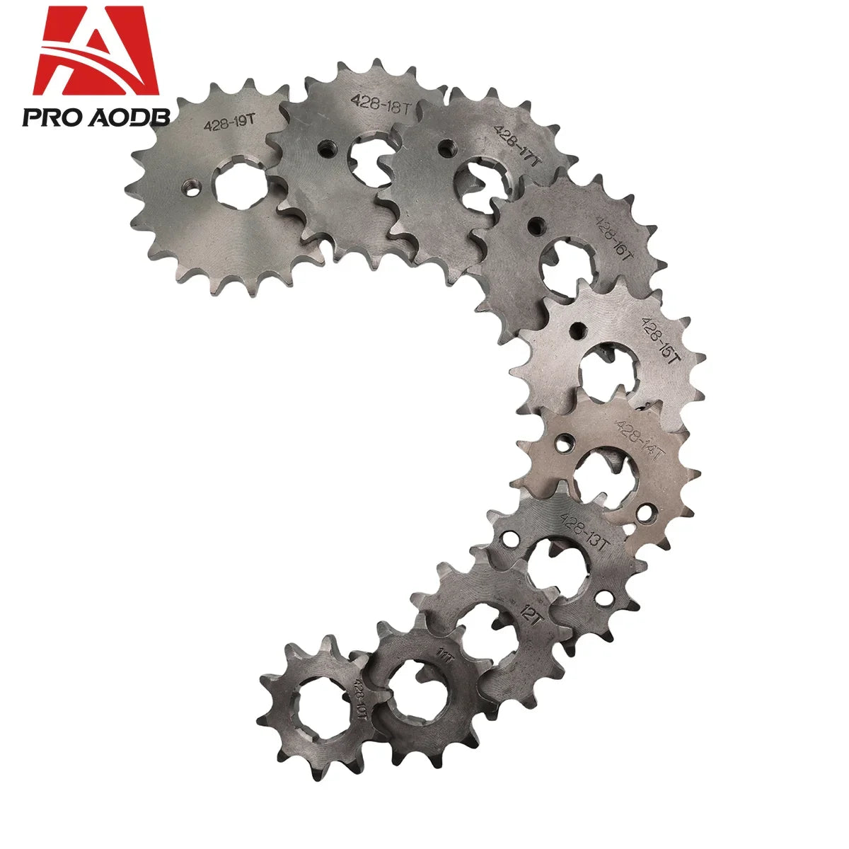 Chain 428# 17mm 20MM 10t 11T 12t 13T 14T 15t 16t 17T 18t 19T Motorcycle Sprocket
