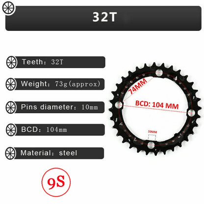 MTB Bike Chainring BUCKLOS 104BCD 64BCD 9/10 Speed SRAM SLX XT