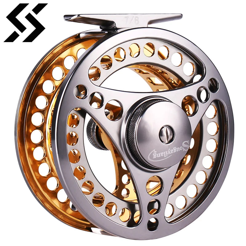 Fly Fishing Reel Large Arbor 2+1BB CNC Aluminium Body Spool Sougayilang