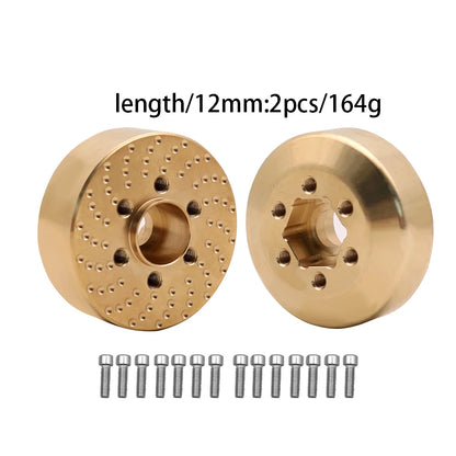 Brass Wheel Hex Hub Adapter for 1.9/2.2 Beadlock RC Crawler Axial SCX10 TRX4 TRX6 - EXPROTAS