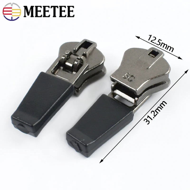 10/20/50Pcs 3# 5# Nylon Zipper Slider Formal/Reverse Zippers Head Resin Zip Tent Invisible Zips Pull Repair Kit Sewing Accessory
