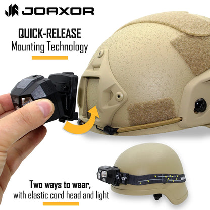 Tactical Mich Helmet Light USB Charging Waterproof Signal Sensor Headlamp