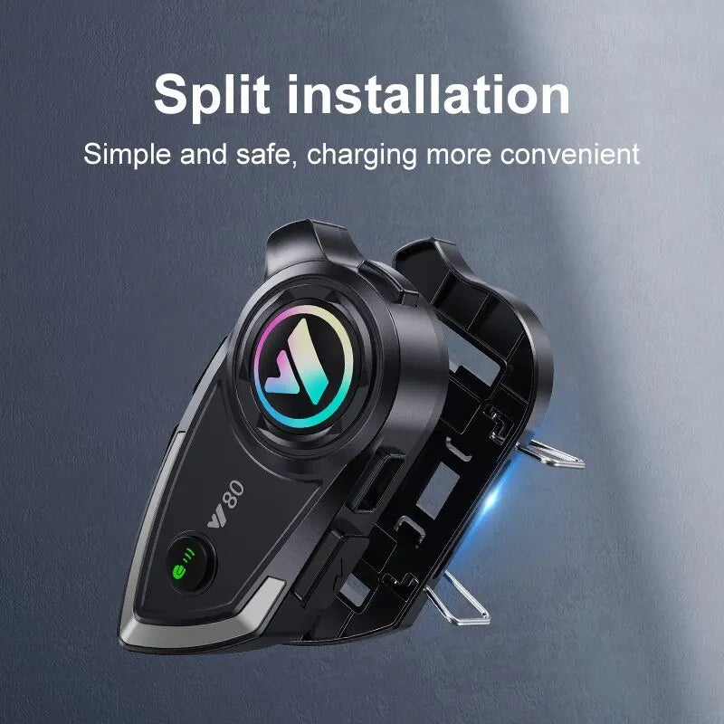 Y80 Motorcycle Helmet Bluetooth Headset BT5.3 Waterproof GPS Music Hands-Free