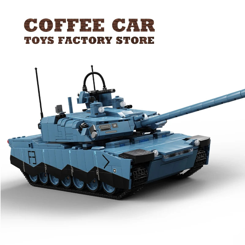 WW2 T-14 Main Battle Tank Building Blocks Armored Vehicle MOC Model Toy Gift