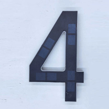 Solar House Number Light LED Address Plaque Sign for Door Wall Outdoor