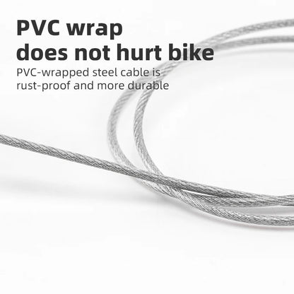 EXPROTAS Password Cable Lock Anti-Theft Bicycle Security for Bike MTB