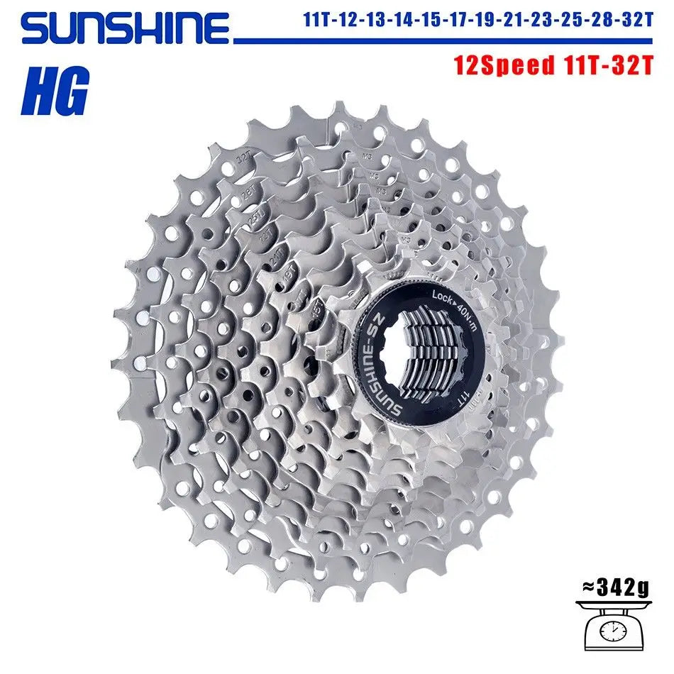 Sunshine 12-Speed Road Bike Cassette for Shimano HG 11–28T 11–32T 11–34T - EXPROTAS