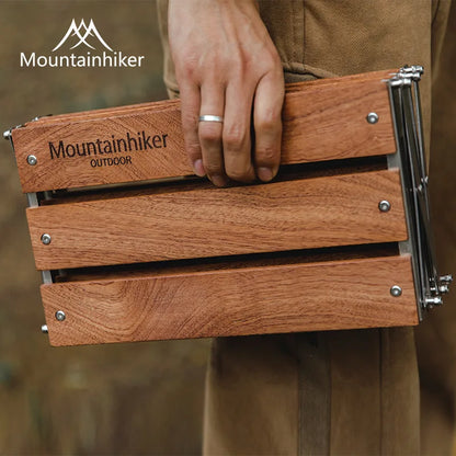 MOUNTAINHIKER Outdoor Camping Rack Portable Three-tier Rack Easy To Carry Foldable Picnic Camping Barbecue Folding Table-EXPROTAS