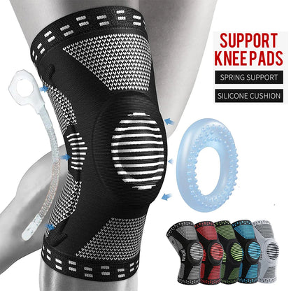2Pcs Silicone Pad Knee Support Compression Brace Sports Sleeve for Arthritis