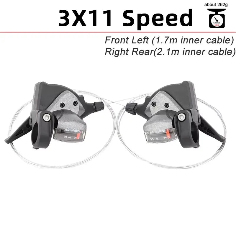MicroNEW MTB Shifter Lever 3x7 3x8 3x9 3x10 3x11 Speed Front Rear Trigger Shift