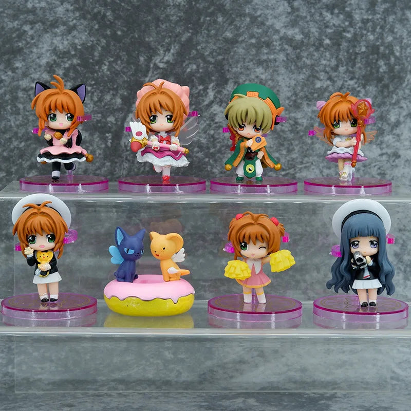 Cardcaptor Sakura 8pcs Vinyl Action Figure Set Anime Collectible Dolls - EXPROTAS