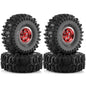 4pcs Beadlock Wheel Tire Set for 1/18 1/24 RC Crawler TRX4M SCX24